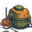 Collection of outdoor accessories including compass and headlamp